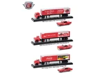 Auto Haulers "Coca-Cola" Release 3 Trucks Set 1/64 Diecast Models by M2 Machines