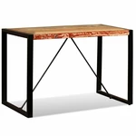Dining table 120 cm solid recycled wood