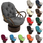 Single Sofa Cushion Rocker Cushion with Straps Replacement Thickened Polyester Comfortable and Soft Outdoor Indoor Chair