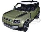 2020 Land Rover Defender Green Metallic with White Top "NEX Models" 1/26 Diecast Model Car by Welly