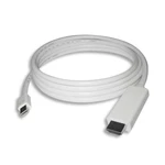 Kábel PremiumCord Mini DisplayPort 1.2 / HDMI 2.0, 1m (kportadmk04-01) biely prepojovací kábel • mini DisplayPort výstup • HDMI výstup • redukcia k pr