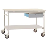 Manuflex TP5341.9006 Kompletný odkladací stolík BASIS mobile s melamínovou doskou + jednoduchá zásuvka, š xhxv: 1250 x 8
