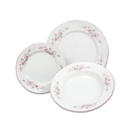 Súprava 18 porcelánových tanierov s ružičkami Thun Bernadotte