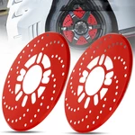 2PCS Aluminium Car Wheel Refitting Brake Disc Cover Vehicle Decorative Rotor Cross Drilled
