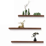 3Pcs Wall Racks Mounted Floating Shelf Wood Storage Rack Decoration Display Stand for Home Office Living Room Kitchen
