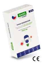 10x FFP2 respirátor NANO MED.CLEAN - B86/telová f00026