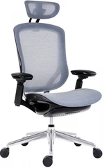 ANTARES Kancelářská židle BAT NET + FOOTREST šedá