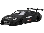 Nissan 35GT-RR Ver. 2 LB-Silhouette WORKS GT RHD (Right Hand Drive) Matt Black 1/18 Model Car by Top Speed