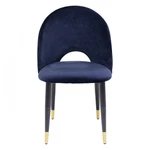 Modrá čalúnená jedálenská stolička Iris Velvet / set