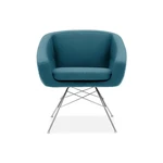 Tyrkysové kreslo Softline Aiko Felt Melange Turquoise