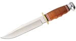 Nôž s pevnou čepeľou Bowie KA-BAR® – Strieborná čepeľ - Satin, Hnedá (Farba: Hnedá, Varianta: Strieborná čepeľ - Satin)