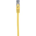 Síťový kabel RJ45 Basetech BT-1715422, CAT 6A, S/FTP, 15.00 cm, žlutá