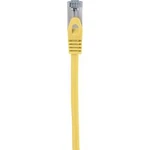 Síťový kabel RJ45 Basetech BT-1715422, CAT 6A, S/FTP, 15.00 cm, žlutá