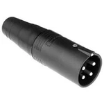 XLR konektor Amphenol AP-5-12 zástrčka, rovná, pólů 4, černá, 1 ks