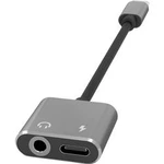 Adaptér USB 2.0 Terratec [1x jack zásuvka 3,5 mm, USB-C™ zásuvka - 1x USB-C™ zástrčka] šedá