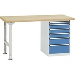 Dílenském COMBI model 2 s masivní deskou, Šxhxv = 1500 x 700 x 840 mm Manuflex TP5089.5012 TP5089.5012