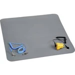 Sada ESD podložky na stůl Quadrios 2001EC001, (d x š) 550 mm x 550 mm, šedá
