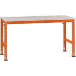 Manuflex AU6099.2001 Pracovní Přístavný stůl Univerzální standardní s PVC dekorační deska, Šxhxv = 1750 x 1000 x 760-870 mm