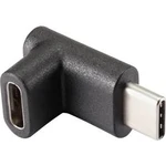 Adaptér USB 3.1 (Gen 2) Renkforce [1x USB-C™ zástrčka - 1x USB-C™ zásuvka] černá 90° zatočeno nahoru