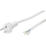 Napájecí kabel Basetech 611998, bílá, šedá, 3.00 m