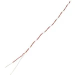 Spojovací drát TRU COMPONENTS CU DR, 2 x 0.28 mm², červená, bílá, 10 m