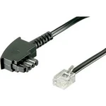 DSL kabel Basetech BT-1602131, [1x telefonní zástrčka TAE-F - 1x RJ12 zástrčka 6p6c], 6.00 m, černá