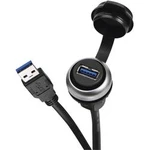 USB vestavný adaptér Lütze 490113.0080, IP20/IP65, Typ A, 0,8 m