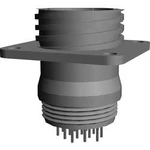 CPC zásuvkové pouzdro s obdélník příruba TE Connectivity 1-207303-3, kulatý faston, Provedení konektoru: přírubová zásuvka termoplast UL94V-1, pólů 16