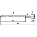 Zkušební hrot PTR 1040-C-1.5N-NI-4.0