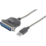 Adaptér Manhattan USB 1.1 paralelní/paralelní k tiskárně, šedý, 1,8 m