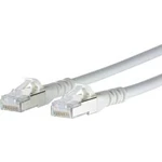 Síťový kabel RJ45 Metz Connect 1308455088-E, CAT 6A, S/FTP, 5.00 m, bílá