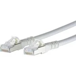 Patch kabel, CAT 6A S/FTP, RJ45, vidlice ⇔ vidlice, bílá, 2 m