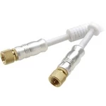 SAT kabel Vivanco 44078, 110 dB, pozlacené kontakty, s feritovým jádrem, 10.00 m, bílá