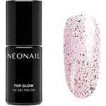 NEONAIL Top Glow gelový vrchní lak na nehty odstín Gold Flakes 7,2 ml