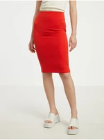 Red women's pencil skirt CAMAIEU - Women's