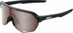 100% S2 Soft Tact Black/HiPER Crimson Silver Mirror Lens Gafas de ciclismo
