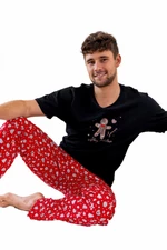 Sensis Mike Pánské pyžamo L černo-červená
