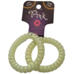 PINK - Spirálové gumičky do vlasů svítící 2ks