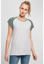 Women's contrasting raglan T-shirt light grey/pale éfne