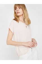 Koton Crew Neck Short Sleeve Basic Blouse