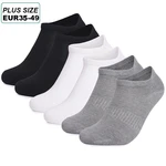 Urgot Brand 3Pairs Women Men Socks Couple Student New Plus Size Sports Mesh Spot Running Solid Color Boat Ankle Socks EUR35-49