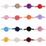 6pcs/lot Fashion Newborn Infant Flower Elastic Headband Handmade Floral Hairband Baby Girls Headwear Kids Clothing Accessories