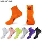 Bike Running Football Sport Man Short Socks Bright Color Cotton Thin Mesh Breathable Outdoor Basketball Travel Socks Sokken