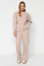 Trendyol Mink Plush Knitted Tracksuit Set