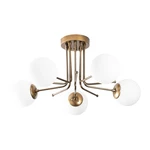 Biała lampa sufitowa w kolorze złota Opviq lights Daisy