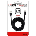 Kábel WG USB-C na USB, 3m, čierna