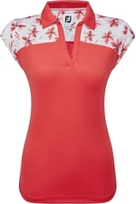 Footjoy Blocked Floral Print Lisle Rojo XS Camiseta polo