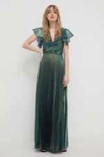 Šaty Nissa zelená farba,maxi,áčkový strih,RS14575