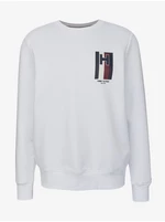 Bílá pánská mikina Tommy Hilfiger Emblem Crewneck - Pánské