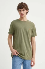 Bavlnené tričko Les Deux zelená farba, jednofarebný, LDM101155